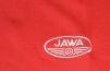rotes T-Shirt mit weißem JAWA Logo - Größe XL
