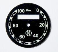 Ziffernblatt Tachometer 100 km, ČZ B, T, C, K