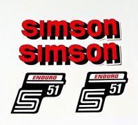 SIMSON ENDURO Aufkleber - Satz - rot