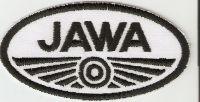 JAWA Flicken - weiß / schwarz - oval 85 x 42 mm