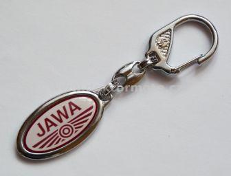 Anhänger JAWA oval, weiß-rot