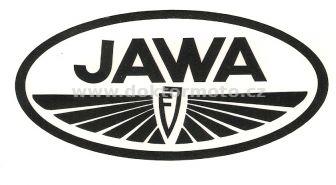Nálepka JAWA FJ - černo / bílá 100x50