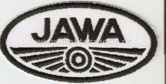 JAWA Flicken - weiß / schwarz - oval 85 x 42 mm