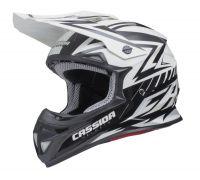 Helm Crosshelm Cross Cup, CASSIDA - perlmutt weiss/schwarz - S