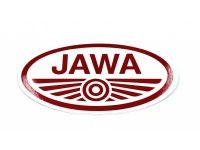 JAWA-Aufkleber – rot und weiß, 100 x 50