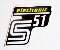 Kasten Aufkleber S51 ELECTRONIK - schwarz / weiß / gelb