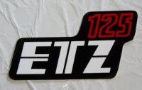 Kasten Aufkleber - ETZ 125 - schwarz / weiß / rot - originell