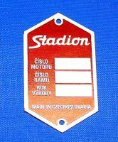 Typenschild - rot Stadion (70x40)