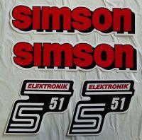 SIMSON ELECTRONIC Aufkleber - Satz - rot