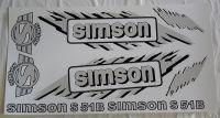 SIMSON Aufkleber - Satz - silber - mit nicht originalem Muster