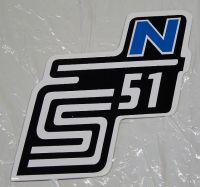 Kasten Aufkleber S51 N - schwarz / weiß / blau