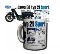 Tasse mit Motorradaufdruck (Jawa 50 typ 21 sport)