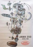 Poster Motor Aufriss, Jawa 350 - 354/06