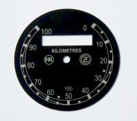 Ziffernblatt Tachometer 100 km, ČZ B, T, C, PAL-ČZ