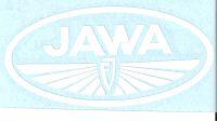 JAWA FJ Aufkleber - weiß - 100x50