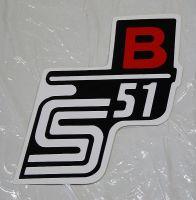 Kasten Aufkleber S51 B - schwarz / weiß / rot
