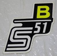 Kasten Aufkleber S51 B - schwarz / gelb