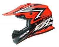 Crosshelm Cross Cup, CASSIDA - perlmutt weiss/neon rot/schwarz - XS