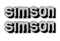 Simson Tank Aufkleber - silber (Set mit 2 Stück) 