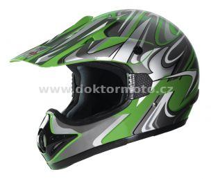 Cross přilba CR2 STREAMLINE GREEN, velikost XXL