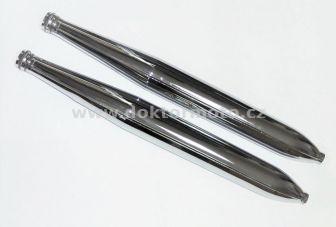 Auspuff mit Mutter L + P, JAWA (Zigarre Kyv, Pan.250,350), Set 2stck