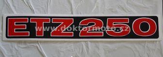 Kasten Aufkleber - ETZ 250 - schwarz / weiß / rot - nicht original