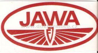 JAWA FJ Aufkleber - rot und weiß - 100x50
