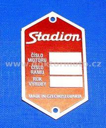 Typenschild - rot Stadion (70x40)