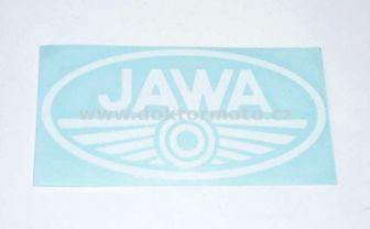 Jawa Aufkleber - weiss - 100x50