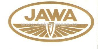 JAWA FJ Aufkleber - gold - 100x50