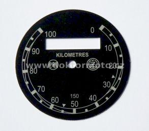 Ziffernblatt Tachometer 100 km, ČZ B, T, C, PAL-ČZ