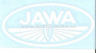 JAWA FJ Aufkleber - weiß - 100x50