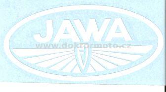 JAWA FJ Aufkleber - weiß - 100x50