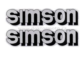 Simson Tank Aufkleber - silber (Set mit 2 Stück) 