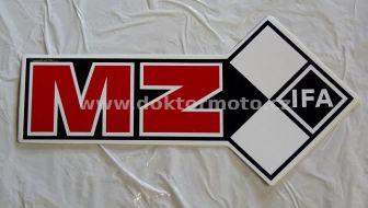 Kasten Aufkleber MZ IFA - schwarz / weiß / rot - rechts
