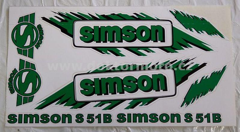 SIMSON Aufkleber - Satz - silber - mit nicht originalem Muster